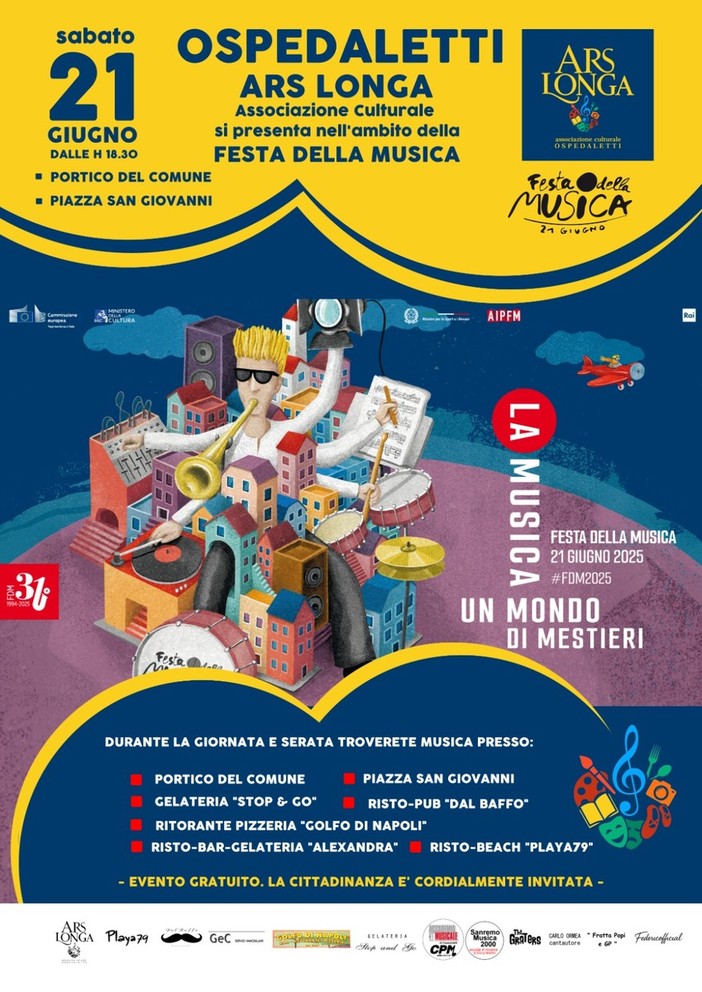Ars Longa si presenta: Musica e Arte per la Festa della Musica a Ospedaletti