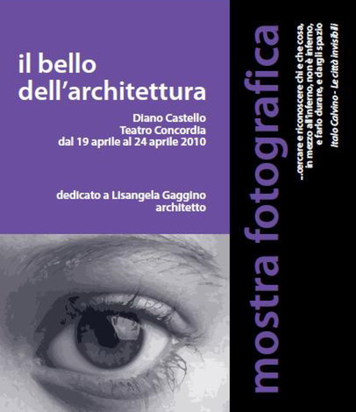 Diano Castello: mostra fotografica ispirata all'Arch.Gaggino