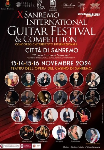 Sanremo, Festival Chitarristico: domani Eliot Fisk, Fabio Zanon e Giulio Tampalini
