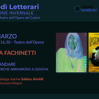 Sanremo, domani la giornalista e scrittrice Claudia Fachinetti con la biologa Sabina Airoldi ai Martedì Letterari