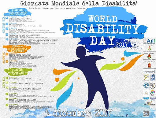 Ad Imperia e Sanremo nel weekend due appuntamenti per Giornata Mondiale sulla Disabilità Ad Imperia e Sanremo nel weekend due appuntamenti per Giornata Mondiale sulla Disabilità
