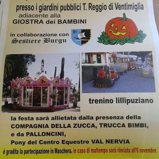 Ventimiglia: questa domenica, in collaborazione con il Sestiere Burgu, grande festa di Halloween ai giardini pubblici T. Reggio