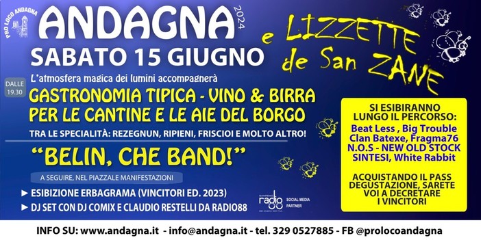 Molini di Triora, sabato torna ad Andagna la manifestazione 'E Lizzette de San Zane' Molini di Triora, sabato torna ad Andagna la manifestazione 'E Lizzette de San Zane'