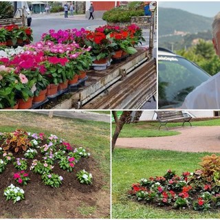 Le aiuole di Arma di Taggia si rifanno il look per l'inizio dell'estate, Longobardi "Semplice attenzione"