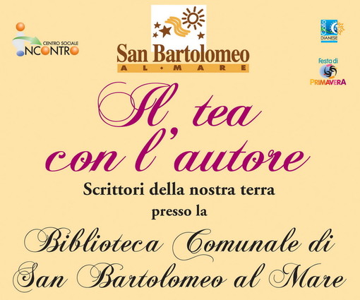 San Bartolomeo al Mare: domani pomeriggio il primo appuntamento con il 'Tea con l'autore'
