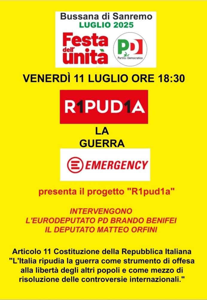 Sanremo, si è aperta la Festa dell'Unità: ecco il programma di oggi