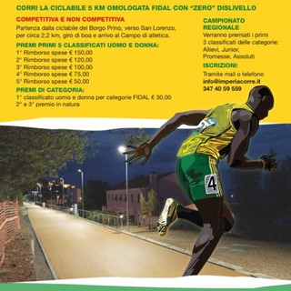 Sabato 'la Velocissima': corsa sullo splendido tratto di ciclabile Imperia-San Lorenzo