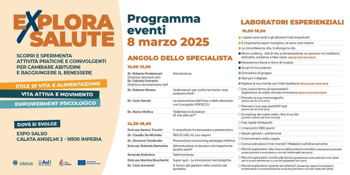 Al via nell'Imperiese le attività dedicate a benessere e salute nell'ambito del progetto europeo "CIRCE-JA"