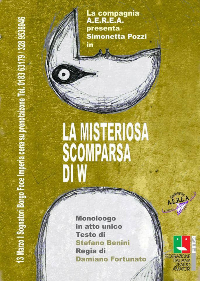 Imperia: lunedì prossimo ai "Sognatori" uno spettacolo per sensibilizzare la cittadinanza sulla sindrome di Asperger Imperia: lunedì prossimo ai "Sognatori" uno spettacolo per sensibilizzare la cittadinanza sulla sindrome di Asperger