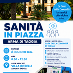 “Sanità in Piazza” ad Arma di Taggia, in programma lunedì 8 giugno.
