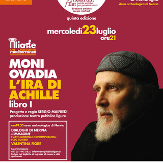 Ventimiglia, il 23 luglio Moni Ovadia all'"Albintimilium Theatrum fEst" con "L'ira di Achille"