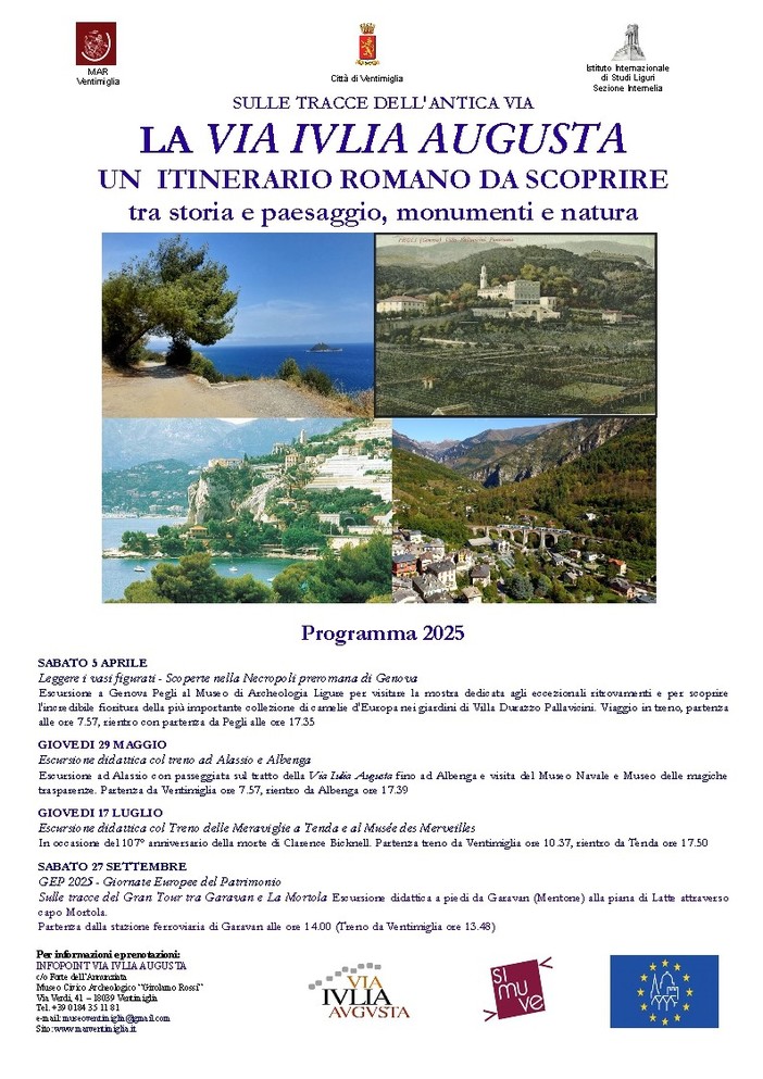 Ventimiglia, tornano le escursioni didattiche sulla via Ivlia Augusta