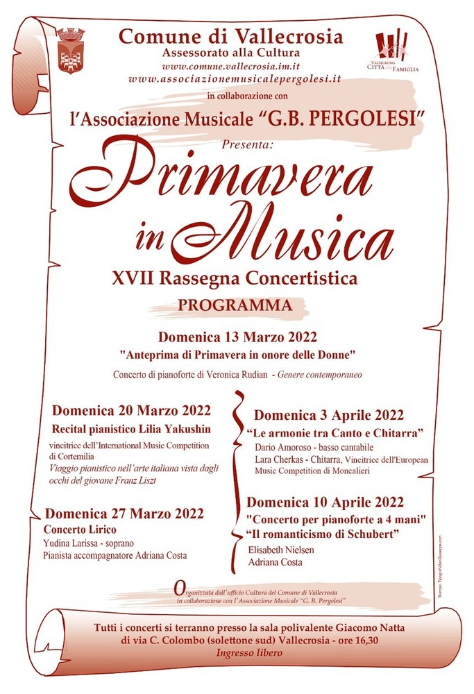Vallecrosia, il tema della Pace al centro della "Primavera culturale" del Comune