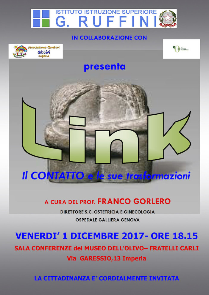 Imperia: il 1° dicembre al Museo dell'Olivo il convegno “Link, il contatto e le sue trasformazioni”