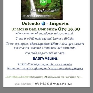 Dolcedo: domani alle 18.30 l'incontro "Alla scoperta dei microorganismi" Dolcedo: domani alle 18.30 l'incontro "Alla scoperta dei microorganismi"