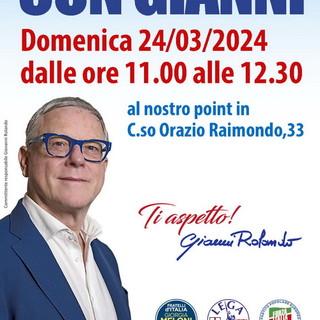 Elezioni Sanremo: al via 'Parla con Gianni', Rolando incontra la cittadinanza al point
