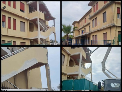 Ventimiglia, ripristino di facciata e scale di emergenza della scuola elementare a Nervia: al via i lavori (Foto)