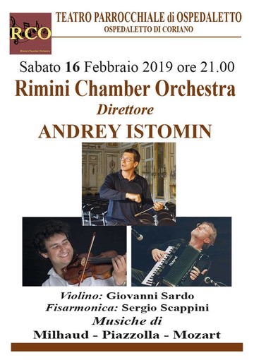 Sabato il violinista imperiese Giovanni Sardo in concerto con la Chamber Orchestra a Ospedaletto Coriano Sabato il violinista imperiese Giovanni Sardo in concerto con la Chamber Orchestra a Ospedaletto Coriano