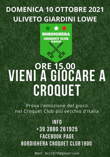 Bordighera, domani Open day di Croquet: ritorna sulla scena l'antico club fondato nel 1900 (foto)