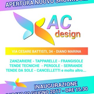 Corona Zanzariere raddoppia: questo sabato a Diano Marina l'inaugurazione dello showroom "AC DESIGN" con un buono sconto ai presenti Corona Zanzariere raddoppia: questo sabato a Diano Marina l'inaugurazione dello showroom "AC DESIGN" con un buono sconto ai presenti