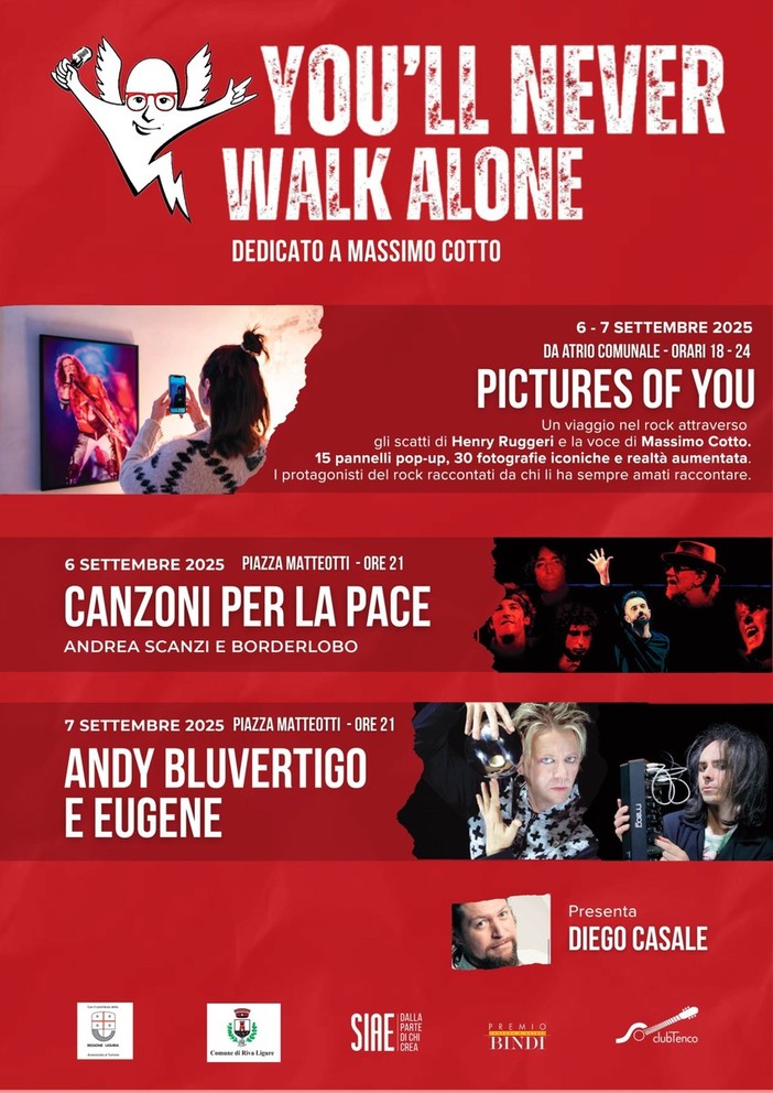 Riva Ligure: tutto pronto per "You'll Never Walk Alone" Riva Ligure: tutto pronto per "You'll Never Walk Alone"