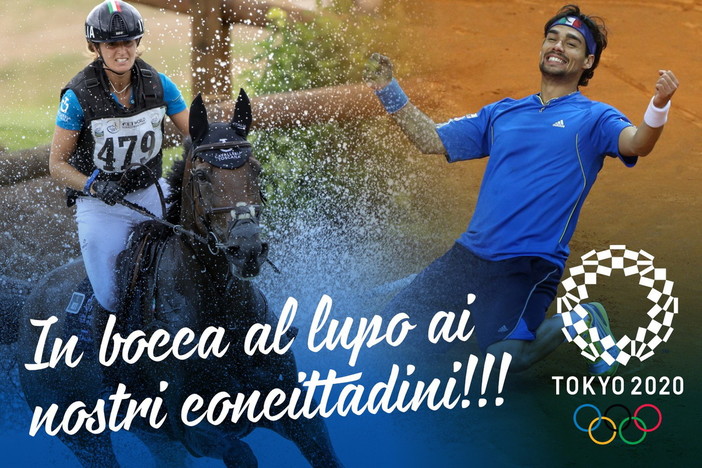 Iniziano le Olimpiadi a Tokyo: l'in bocca al lupo del Sindaco Conio ad Arianna Schivo e Fabio Fognini Iniziano le Olimpiadi a Tokyo: l'in bocca al lupo del Sindaco Conio ad Arianna Schivo e Fabio Fognini