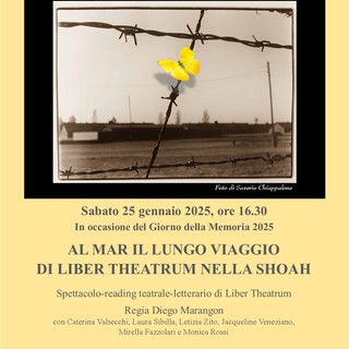 Ventimiglia, al Mar il lungo viaggio di Liber Theatrum nella Shoah Ventimiglia, al Mar il lungo viaggio di Liber Theatrum nella Shoah