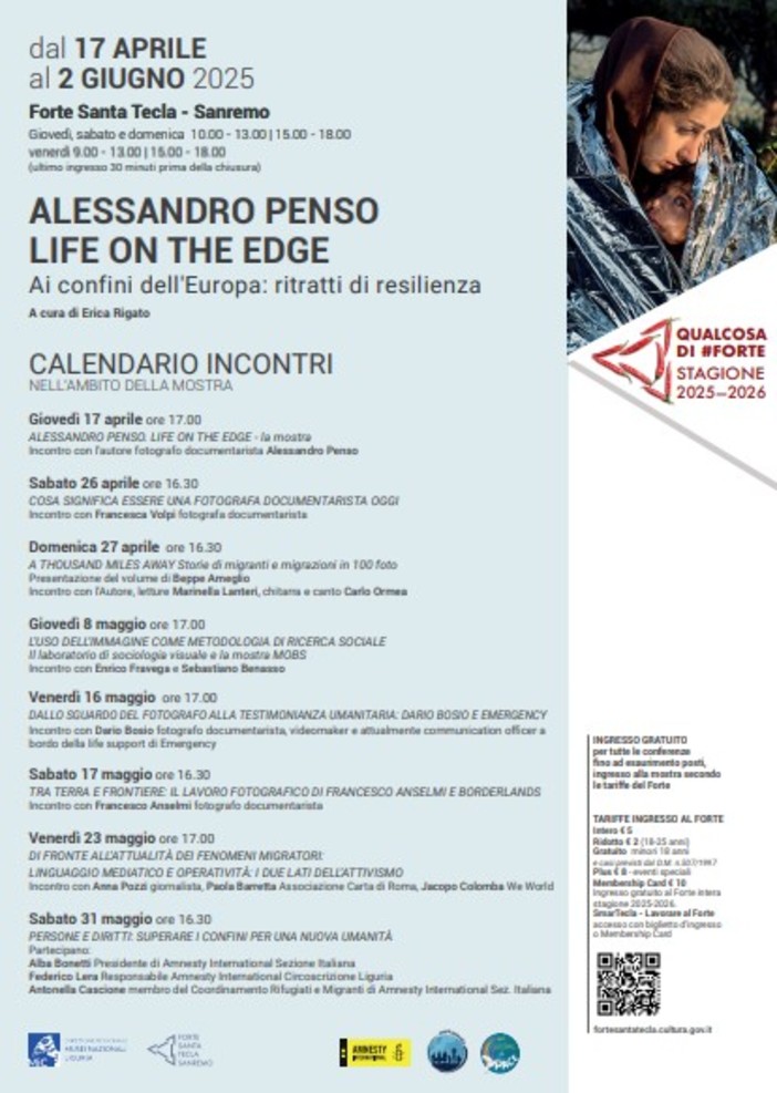 Sanremo, al Forte di Santa Tecla la mostra Alessandro Penso. Life on the edge. Ai confini dell’Europa: ritratti di resilienza”