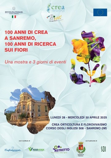 Un secolo di Crea a Sanremo, 100 anni di ricerca sui fiori: il programma Un secolo di Crea a Sanremo, 100 anni di ricerca sui fiori: il programma