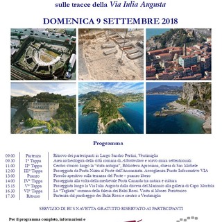 Ventimiglia: al Museo Archeologico Girolamo Rossi, domenca 9 settembre 'Simuve Tour' sulle tracce della Via Iulia Augusta Ventimiglia: al Museo Archeologico Girolamo Rossi, domenca 9 settembre 'Simuve Tour' sulle tracce della Via Iulia Augusta