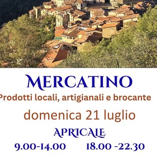 Apricale, domenica 21 luglio appuntamento con il tradizionale mercatino