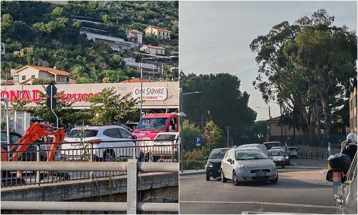 Vallecrosia, lavori in via Roma creano lunghe code: traffico in tilt (Foto) Vallecrosia, lavori in via Roma creano lunghe code: traffico in tilt (Foto)