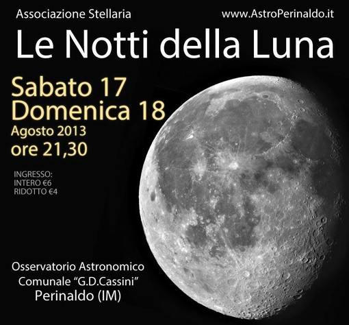 Perinaldo: questo fine settimana all'Osservatorio, appuntamento con le 'Notti della Luna'