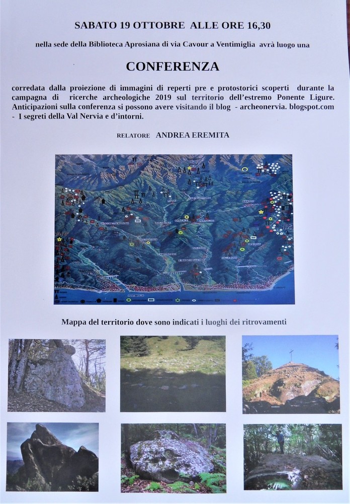 Ventimiglia: sabato all'Aprosiana una conferenza sulla campagna ricerche 2019 del gruppo Archeonervia