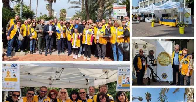 Gazebo, screening e passeggiata a 6 zampe: al via il "Lions Day" a Bordighera (Foto e video)