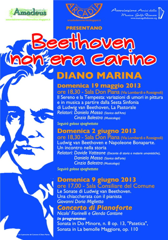 Diano Marina: domani al via una rassegna culturale dedicata a Beethoven