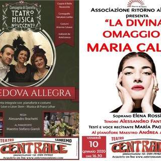 Sanremo: il 3 ed il 10 gennaio, doppio appuntamento al Teatro Centrale con l'associazione Ritorno all'Opera Sanremo: il 3 ed il 10 gennaio, doppio appuntamento al Teatro Centrale con l'associazione Ritorno all'Opera