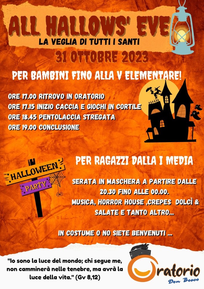Vallecrosia: all'Oratorio Don Bosco si festeggia Halloween, la proposta per i bimbi di elementari e medie Vallecrosia: all'Oratorio Don Bosco si festeggia Halloween, la proposta per i bimbi di elementari e medie