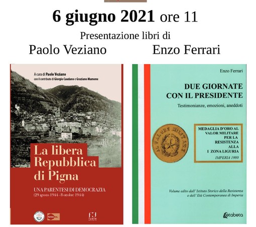 Due importanti pubblicazioni dell'Istituto Storico della Resistenza per la Fiera del Libro di Imperia