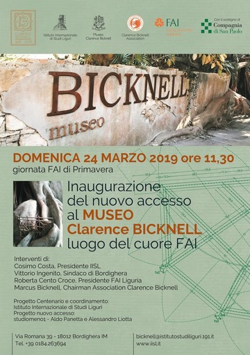 Bordighera: domenica prossima, appuntamento con la Giornata FAI di Primavera al Museo Bicknell Bordighera: domenica prossima, appuntamento con la Giornata FAI di Primavera al Museo Bicknell