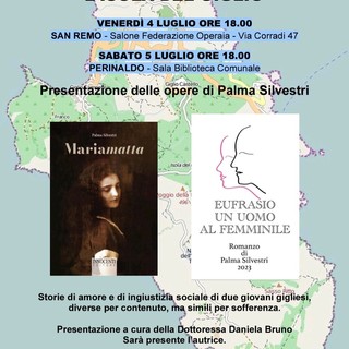 Doppia presentazione letteraria dall'Isola del Giglio: 'Mariamatta' ed 'Eufrasio' di Palma Silvestri