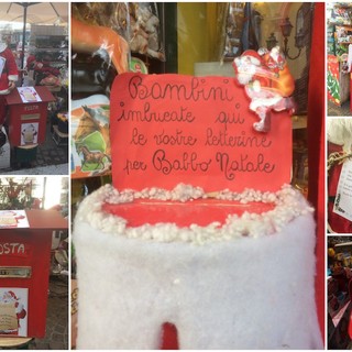 Le cassette esposte dai commercianti per le lettere a Babbo Natale