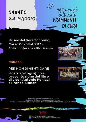 Sanremo, il 24 maggio la presentazione de "Per non dimenticare. La questione della diga nella Valle Argentina"