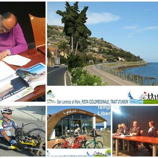 San Lorenzo al Mare presenta la sua ciclabile. Quasi un chilometro per unire il Comune a Imperia (foto e video)