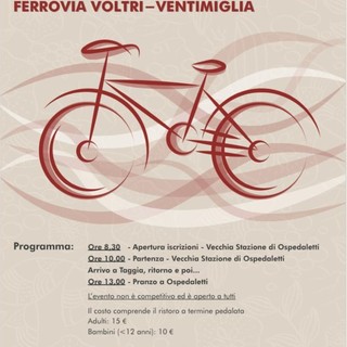 Tutto pronto per la 1ª ciclo-passeggiata dall'ex stazione di Ospedaletti a quella di Arma di Taggia