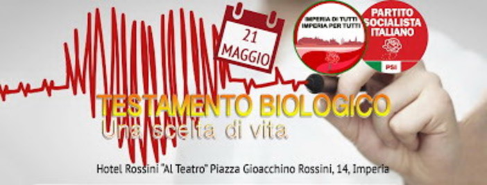 Testamento biologico: sabato appuntamernti ad Imperia, Sanremo e Ventimiglia con il 'Graf'