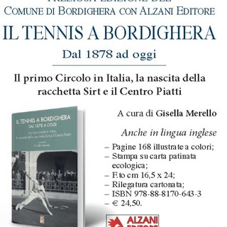 Giovedì la presentazione de &quot;Il Tennis a Bordighera dal 1878 ad oggi&quot; al salone internazionale del libro di Torino