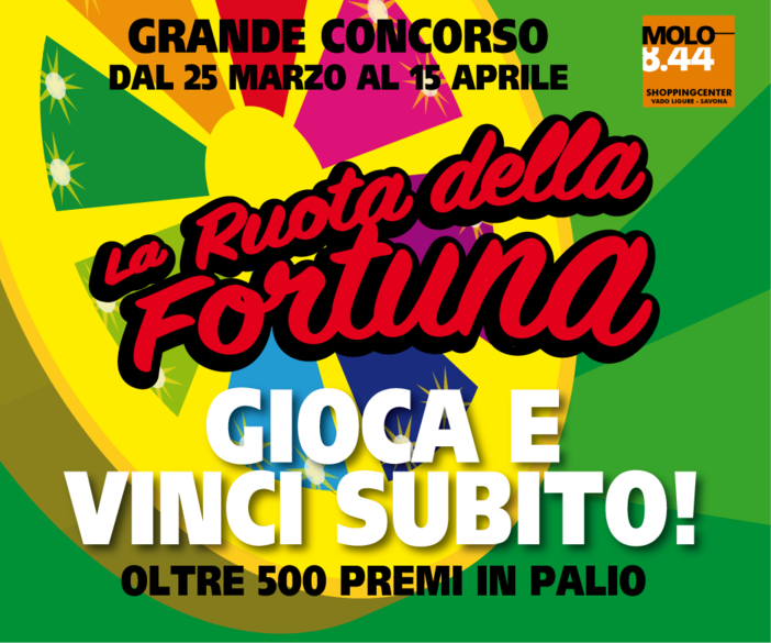 Allo shopping center Molo 8.44 di Vado Ligure dal 25 marzo al 15 aprile grande concorso di Pasqua