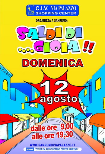 Sanremo: oggi in via Palazzo appuntamento con i 'Saldi di...Gioia'