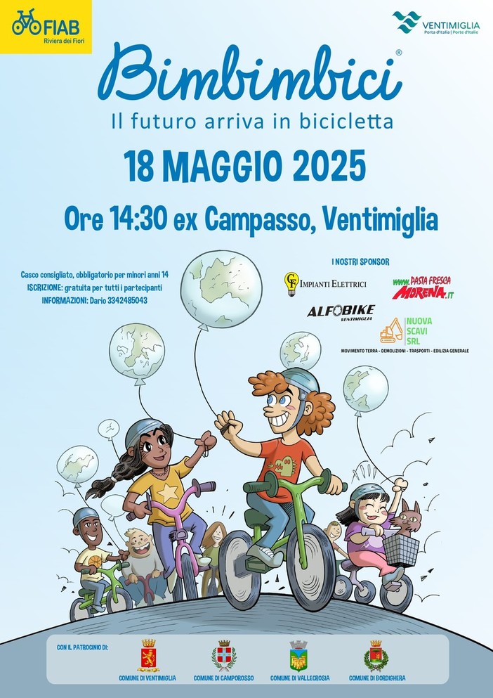 Ventimiglia, tutto pronto per la 4a edizione di Bimbimbici Ventimiglia, tutto pronto per la 4a edizione di Bimbimbici